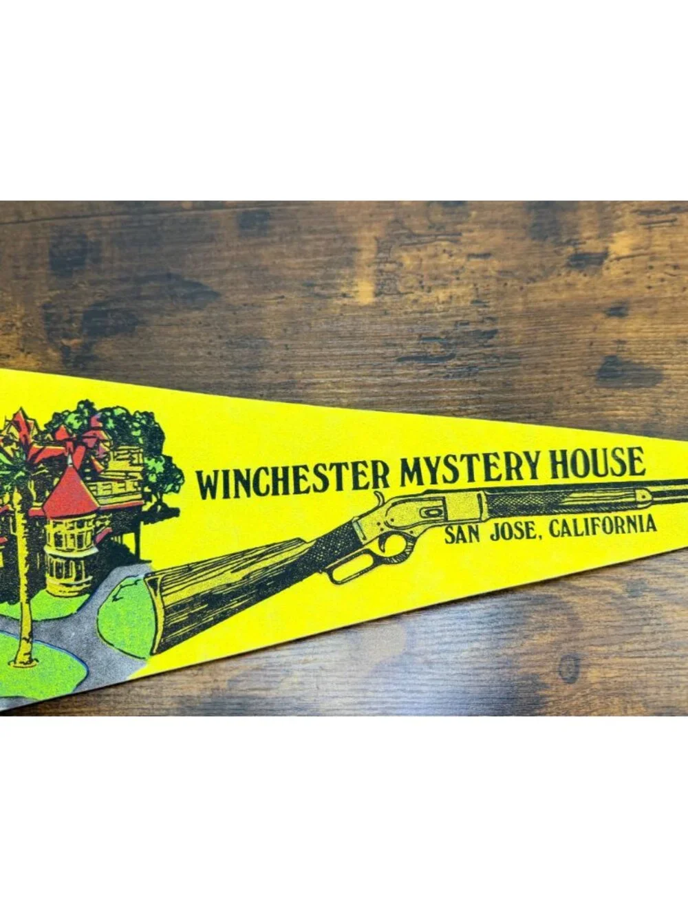 Vintage Winchester Mystery House Pennant San Jose California Smith Western Co.
